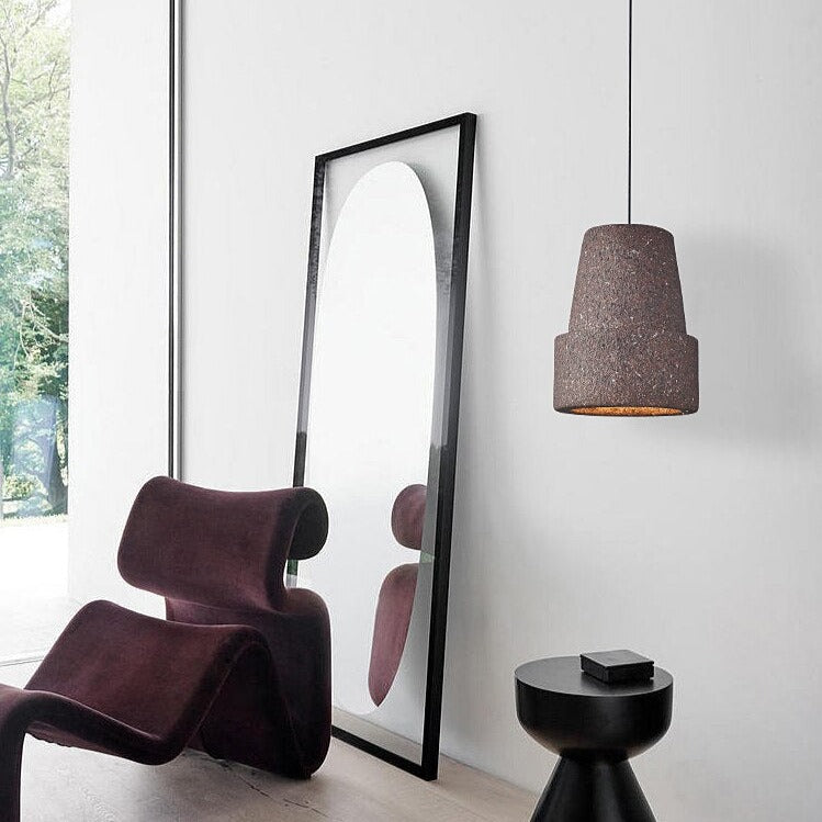 Suspension moderne avec abat-jour style pierre Kery