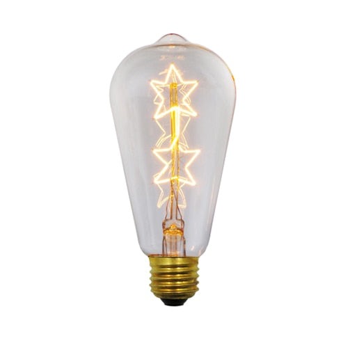 Ampoule conique à incandescence filament étoile vintage 40W Edison