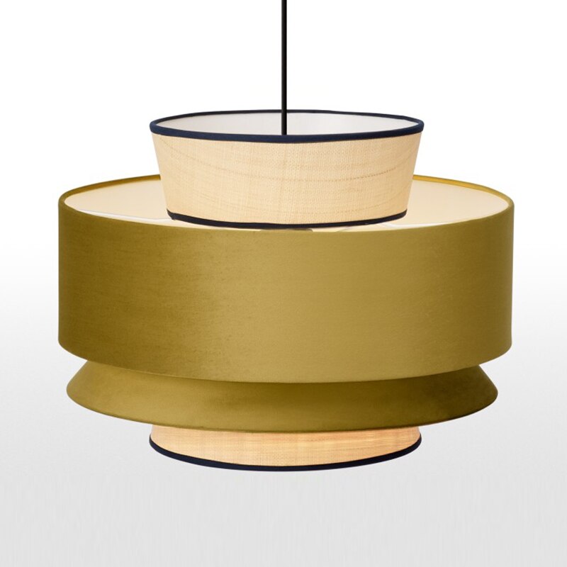 Suspension moderne avec abat-jour multiple en tissus Bria
