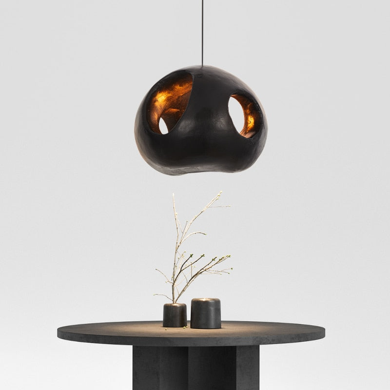 Suspension design ronde noire Aldo
