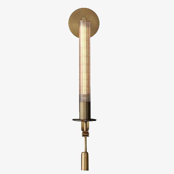 Applique murale retro LED avec abat-jour cylindre style Bronze