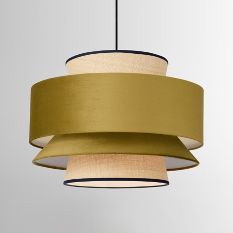 Suspension moderne avec abat-jour multiple en tissus Bria