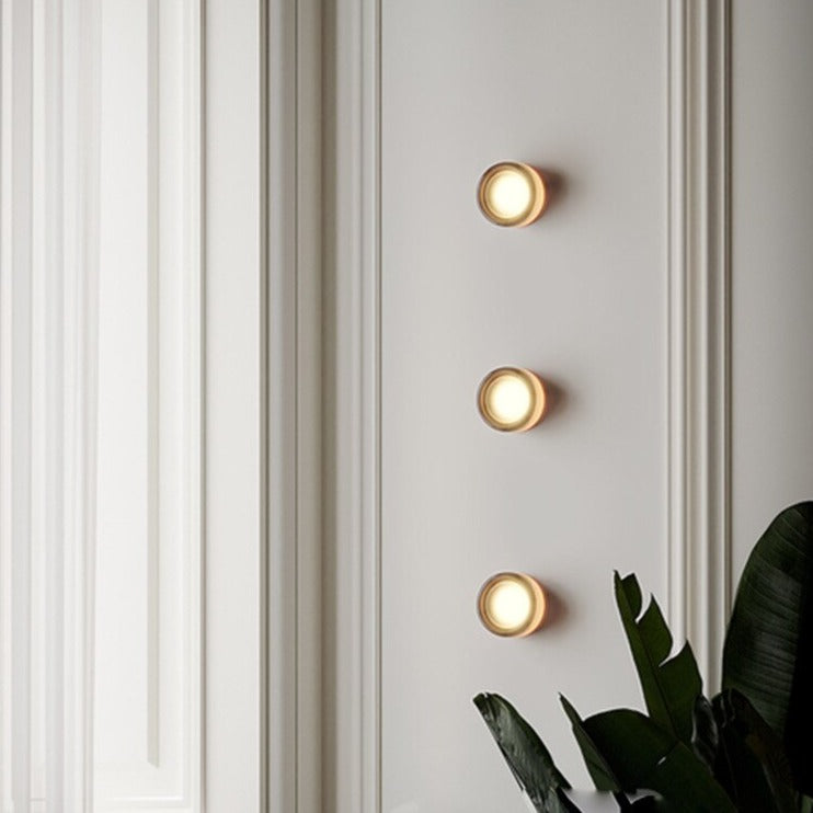 Applique murale design LED ronde en verre Indoor