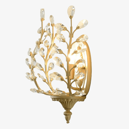 Applique murale fleuri en cristal