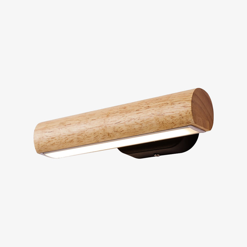 Applique murale scandinave en forme de buche en bois Dania