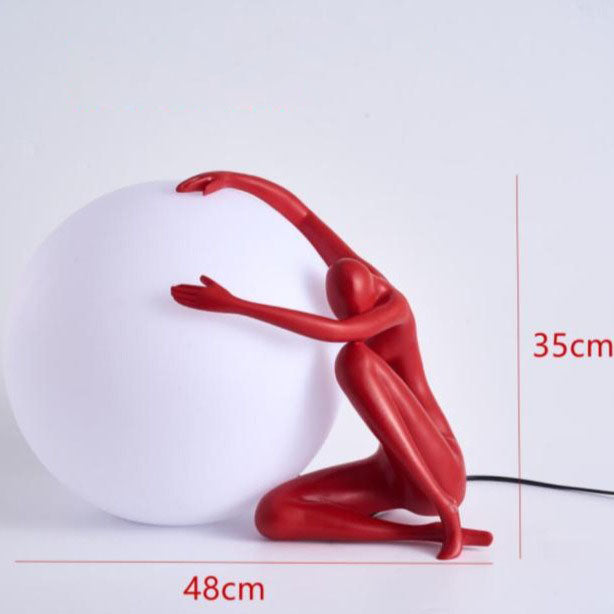 Lampe à poser LED style art déco avec silhouette Bloomie