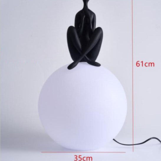 Lampe à poser LED style art déco avec silhouette Bloomie