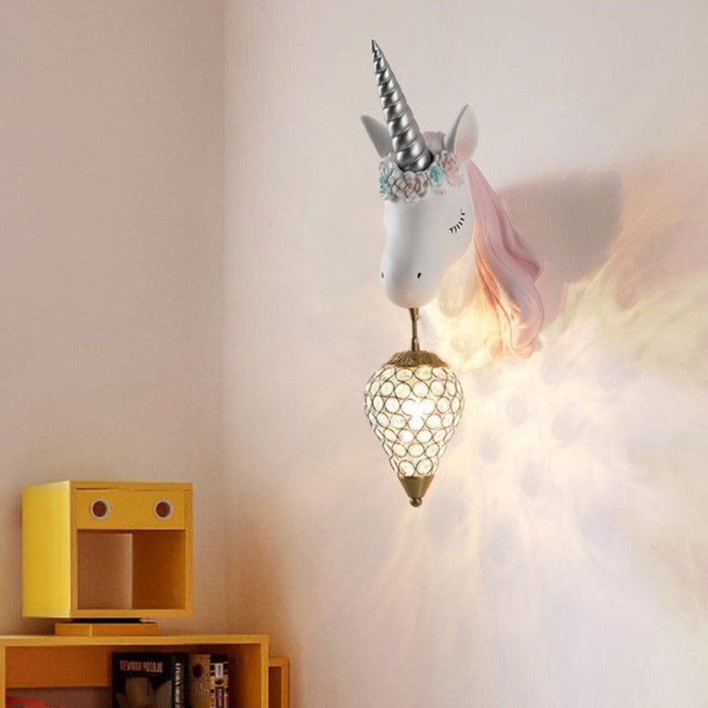 Applique murale moderne en forme de licorne pour enfant Eysa