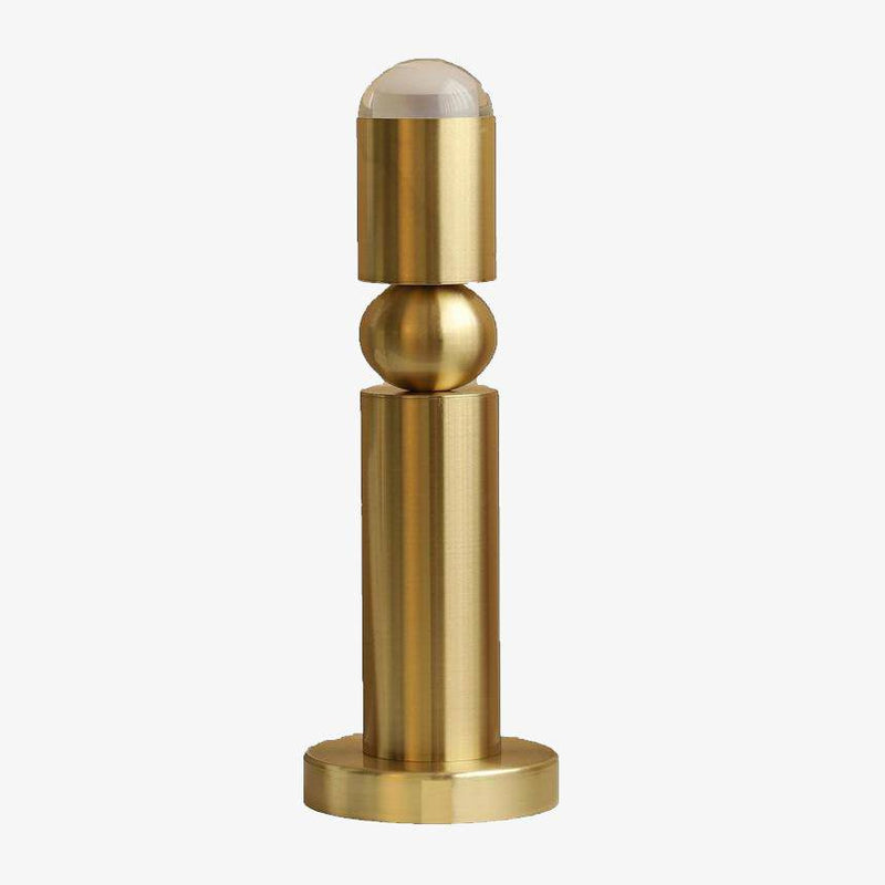 Lampe à poser moderne LED en cylindre allongé doré