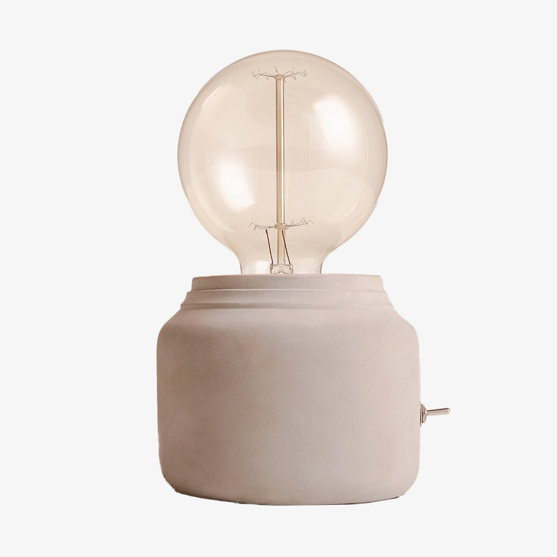 Lampe à poser rétro en ciment gris Lino