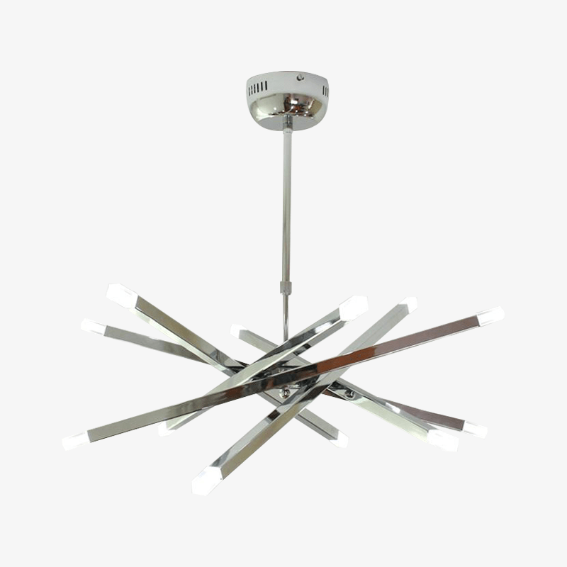 Lustre design à barres chromé Hanging