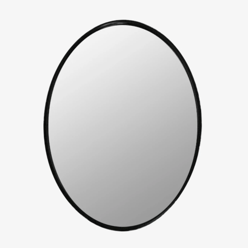 Miroir mural ovale cadre noir European