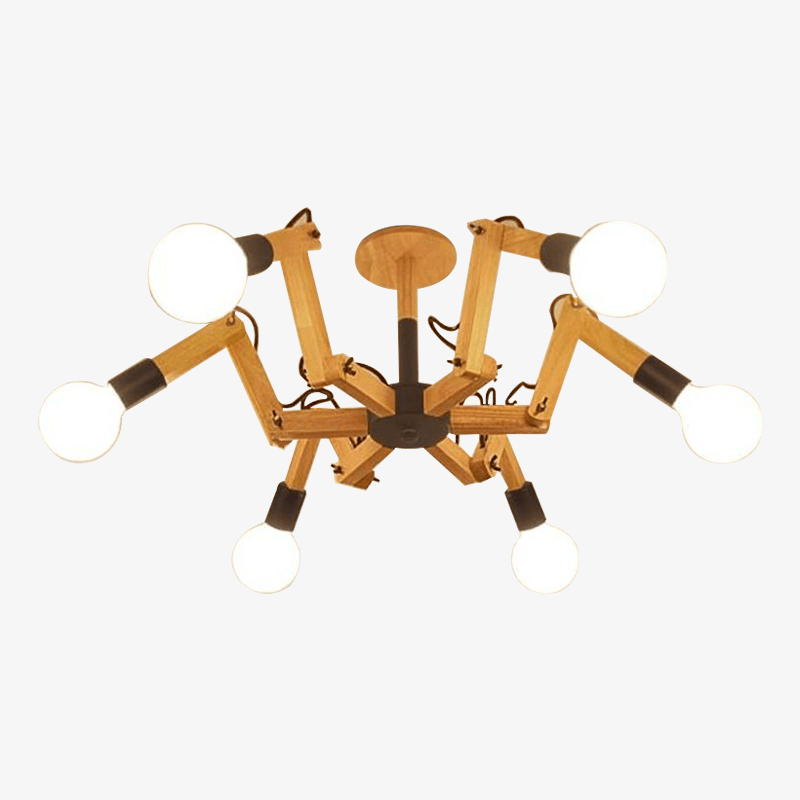 Plafonnier avec bois articulés en bois Northern Europe