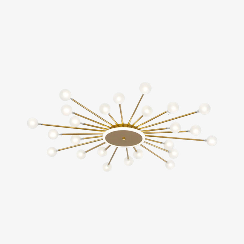Plafonnier moderne LED en forme de soleil avec perles Janira