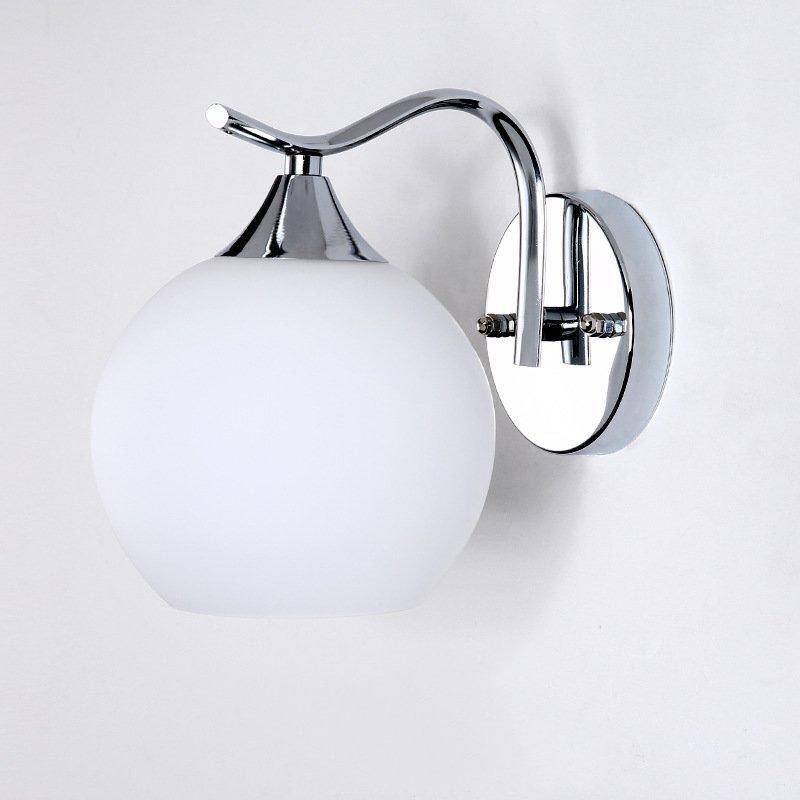 Applique murale LED chromé avec boule en verre Creative