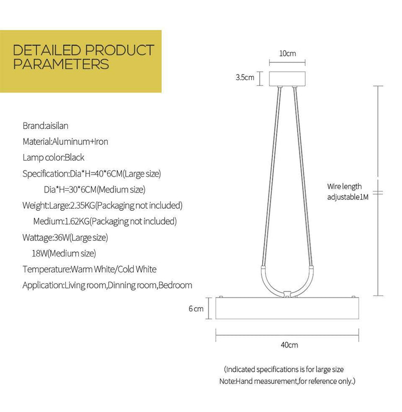 Suspension design à LED cylindrique moderne