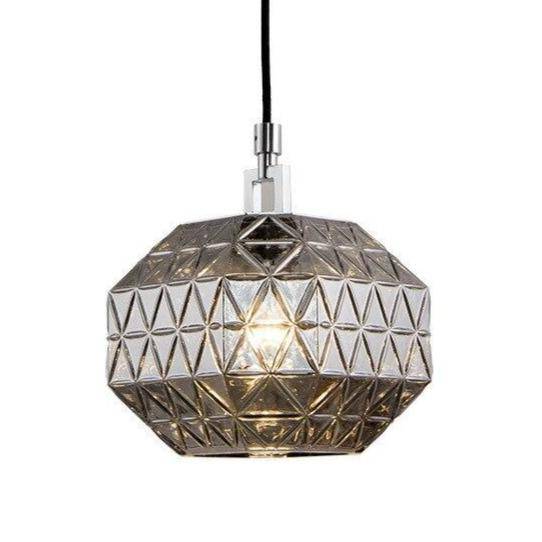 Suspension rétro LED en verre aux motifs Luxury