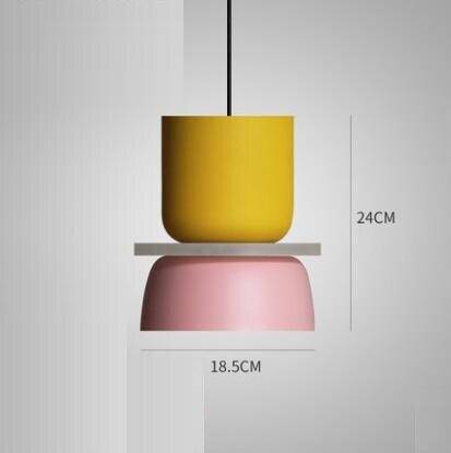 Suspension design arrondi coloré en métal Modern