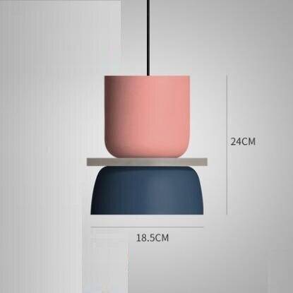 Suspension design arrondi coloré en métal Modern