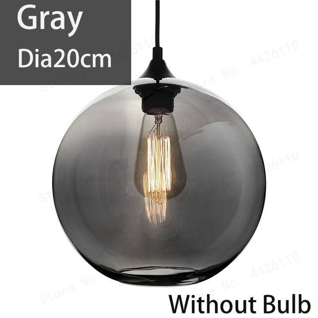 Suspension boule en verre coloré ou fumé Blubble