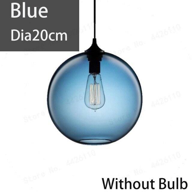 Suspension boule en verre coloré ou fumé Blubble
