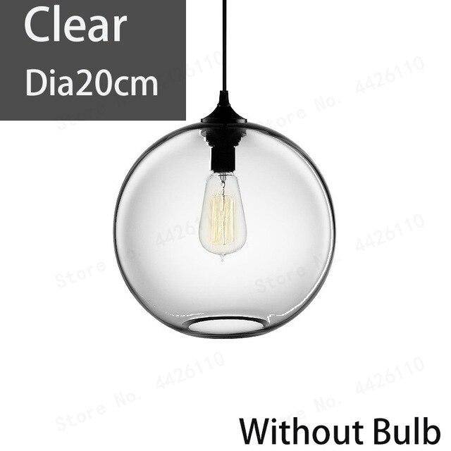 Suspension boule en verre coloré ou fumé Blubble