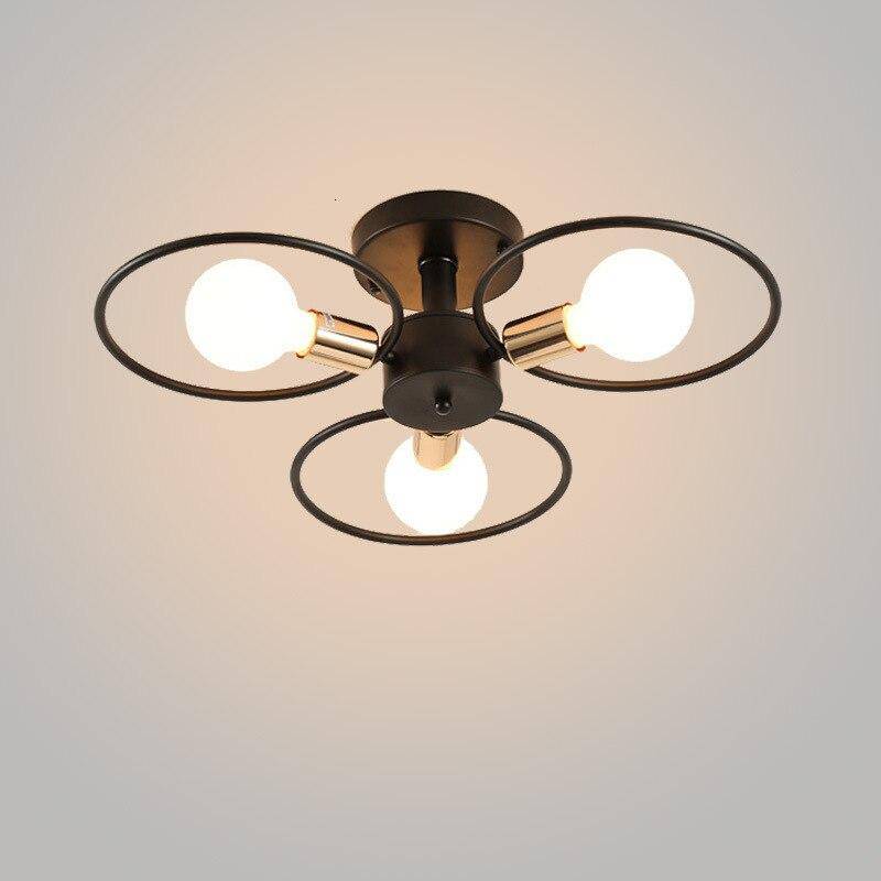 Plafonnier LED avec plusieurs cercles en métal