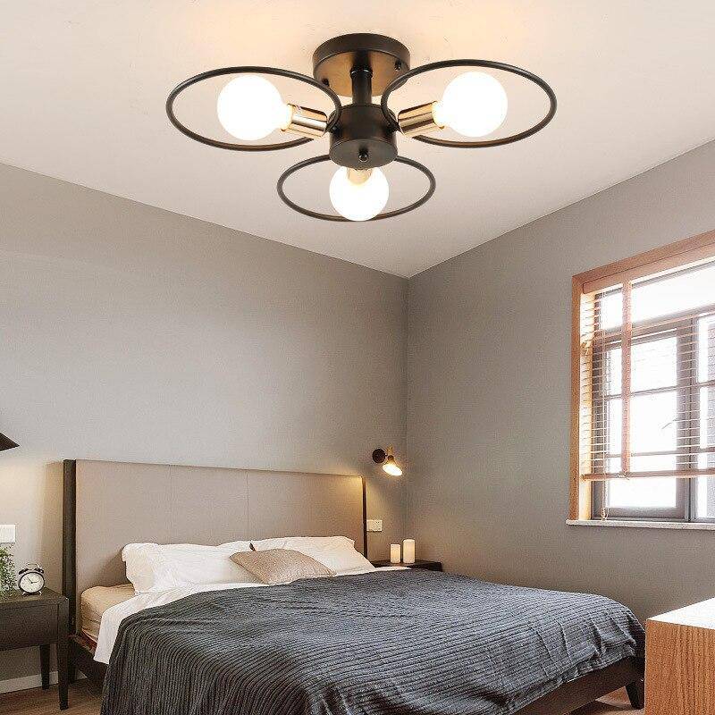 Plafonnier LED avec plusieurs cercles en métal