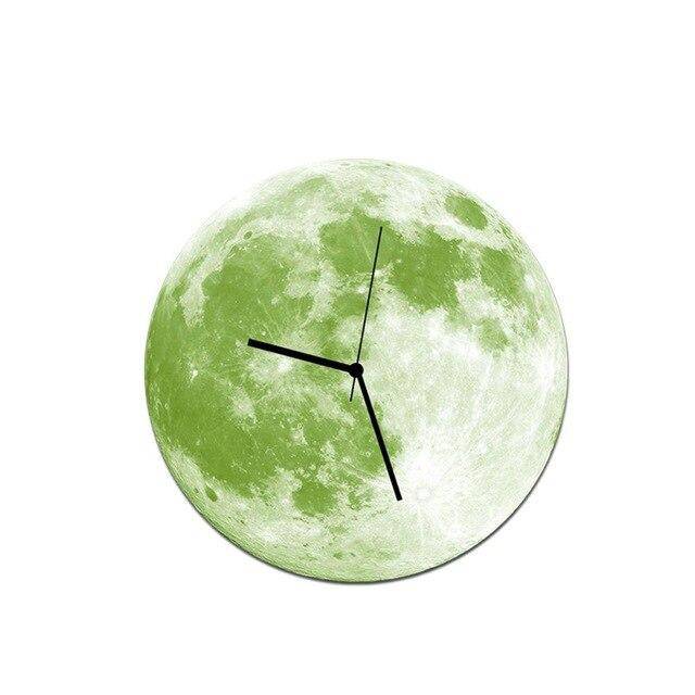 Horloge murale ronde lune colorée 30cm Luminous