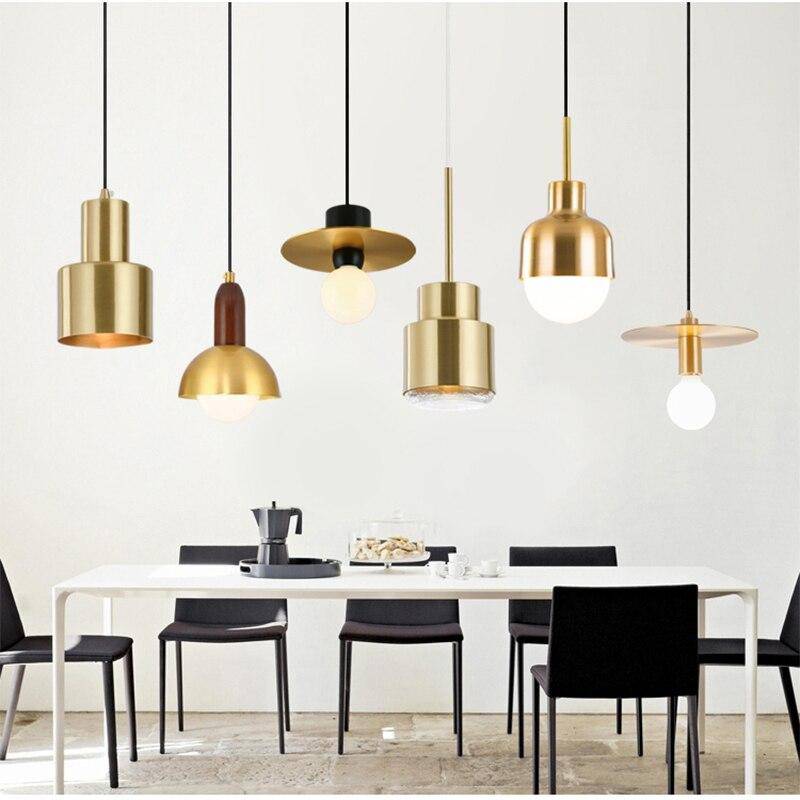 Personnalité nordique lampes suspendues à tête unique E27 lampes à pendentif LED pour salon chambre salle de bains allée restaurant chambre d'hôtel