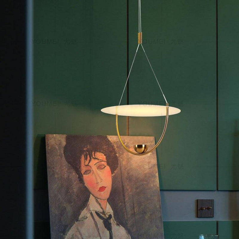 Suspension design LED dorée style Fly