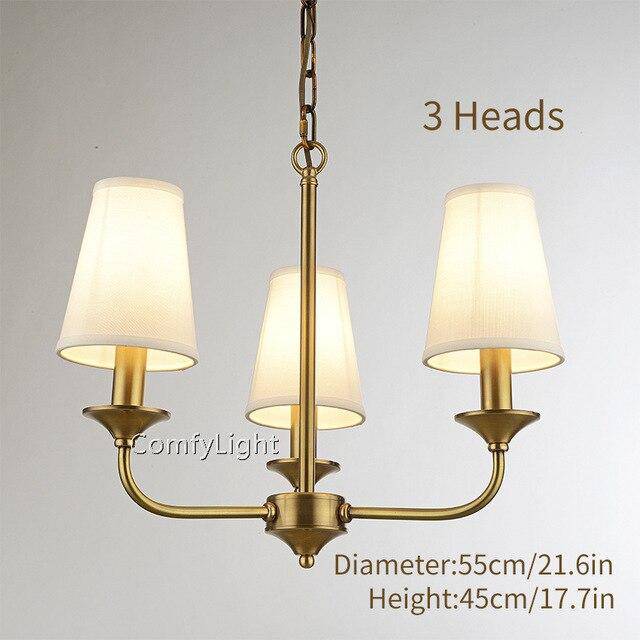 Lustre doré avec abat-jours Royal