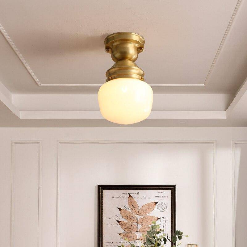 Plafonnier vintage avec support doré