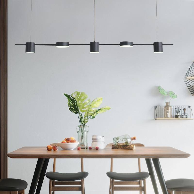 Lustre design à LED allongé en métal style Luxury Hang