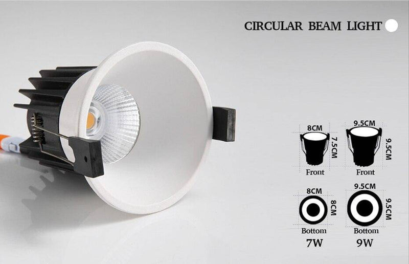 Spot encastré moderne avec plusieurs formes à LED