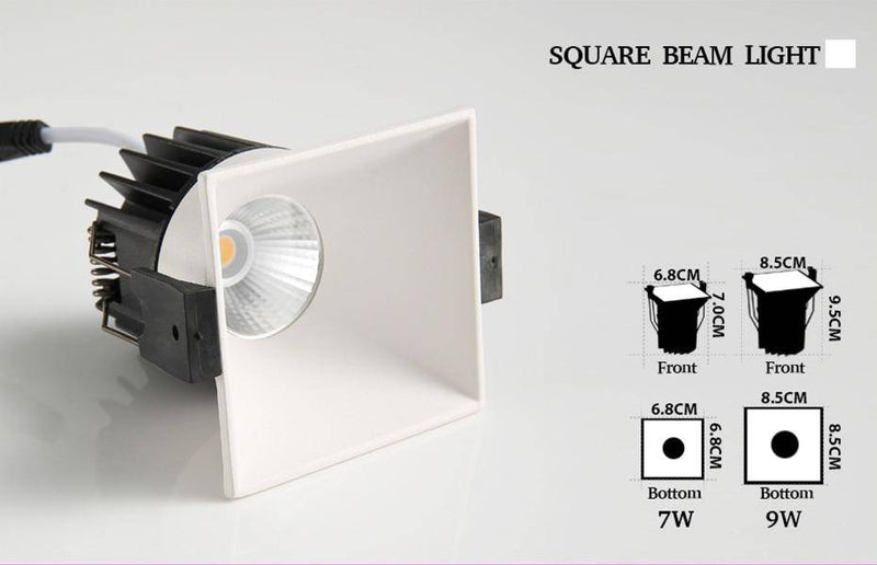 Spot encastré moderne avec plusieurs formes à LED