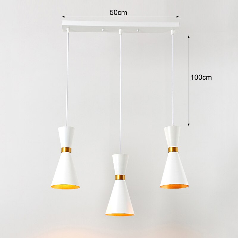Lustre moderne LED en forme d'horloge métallique Gadea