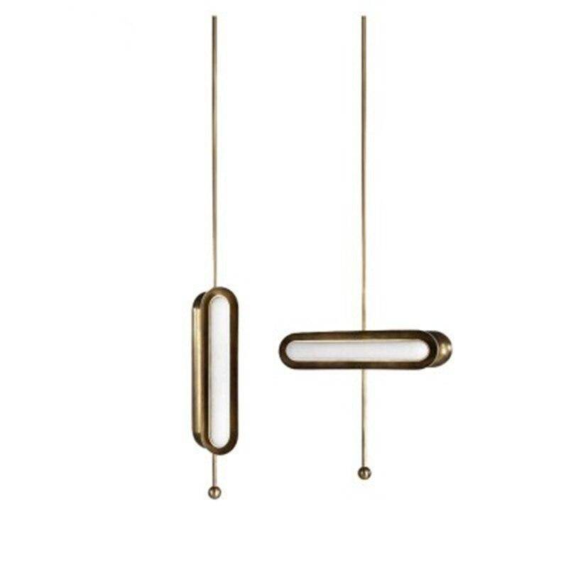 Suspension design LED arrondie en métal style Shining