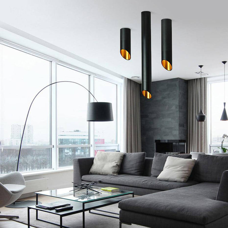 Spot design LED tube aluminium style géométrique