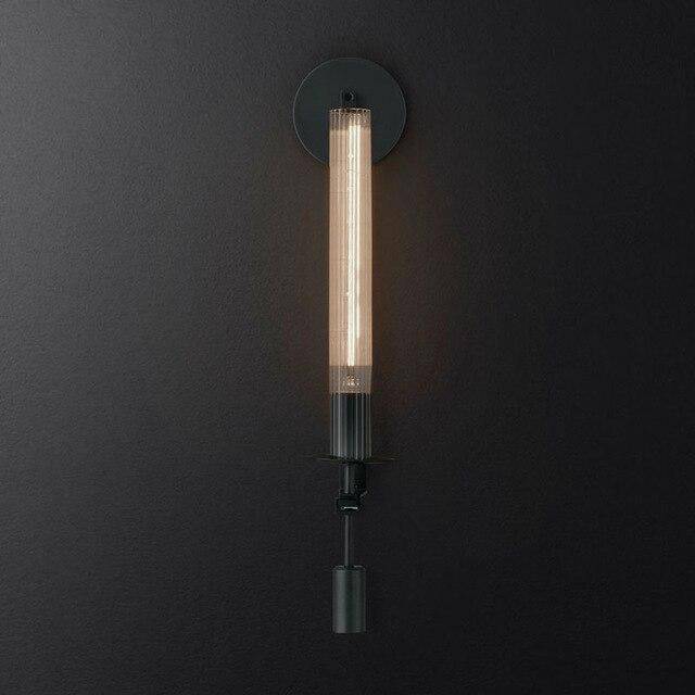 Applique murale retro LED avec abat-jour cylindre style Bronze