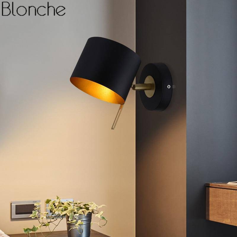 Applique murale design LED cylindrique en métal coloré Sconce