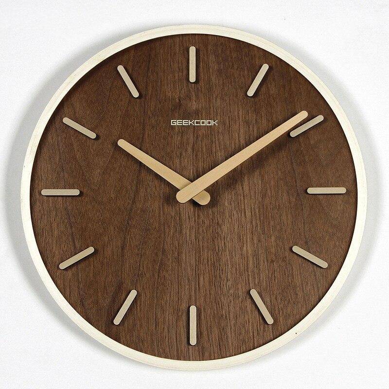 Horloge murale ronde en bambou 30cm Bar