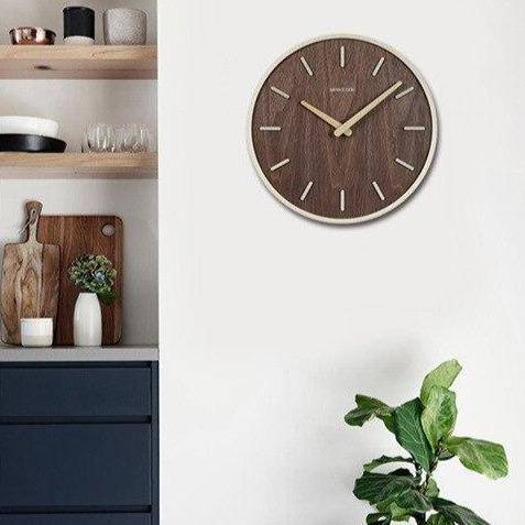 Horloge murale ronde en bambou 30cm Bar
