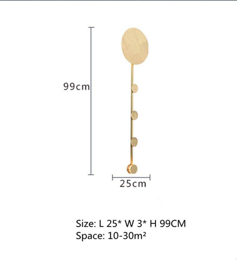 Applique murale design LED dorée avec disque style Shining