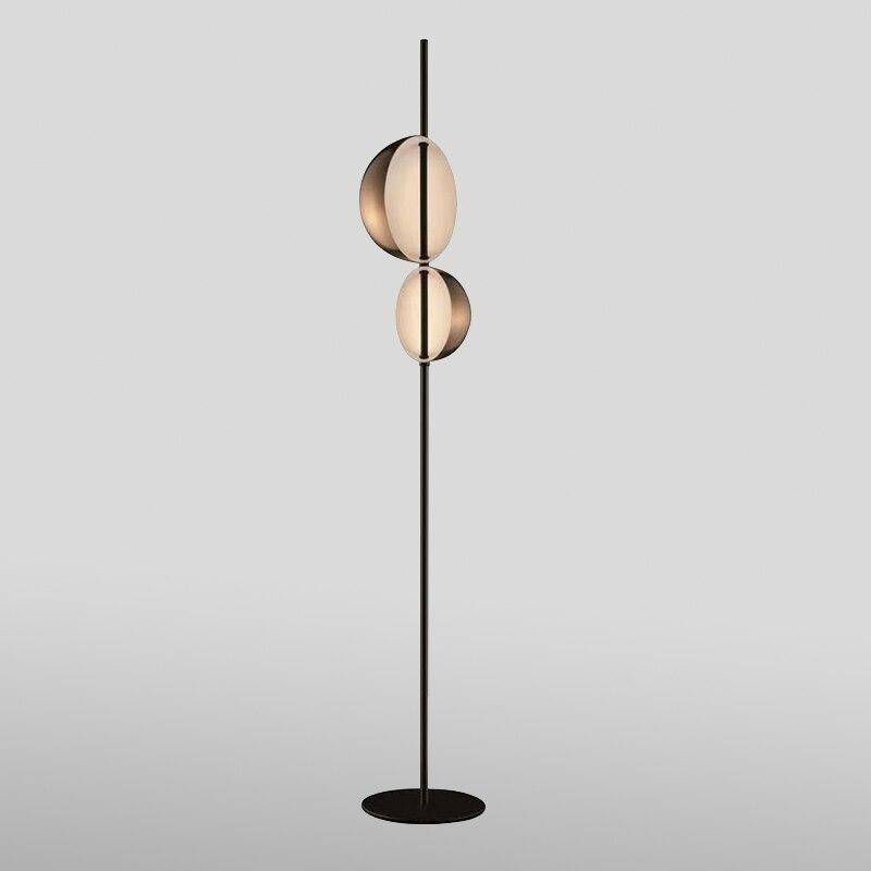 Lampadaire design moderne LED avec abat-jour double en métal Créative