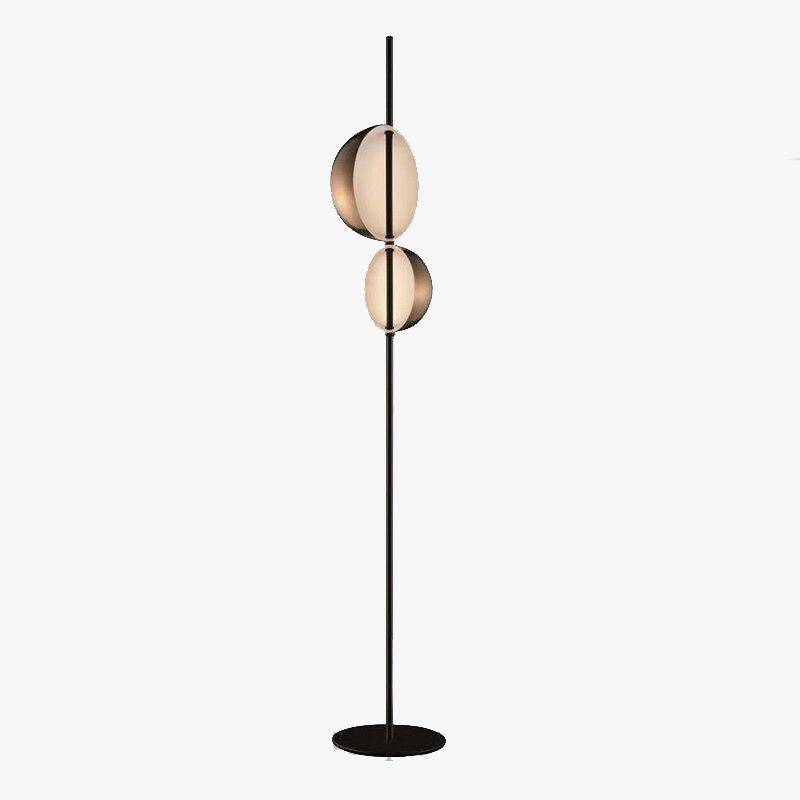 Lampadaire design moderne LED avec abat-jour double en métal Créative