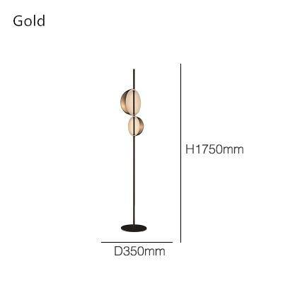 Lampadaire design moderne LED avec abat-jour double en métal Créative
