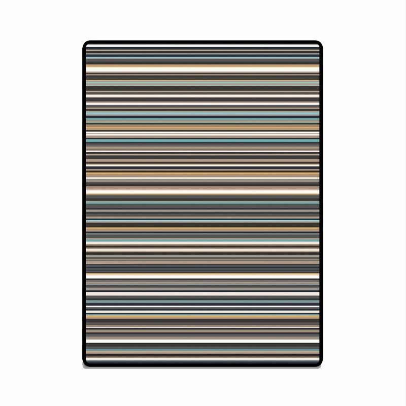 Tapis rectangle moderne à rayures sombres