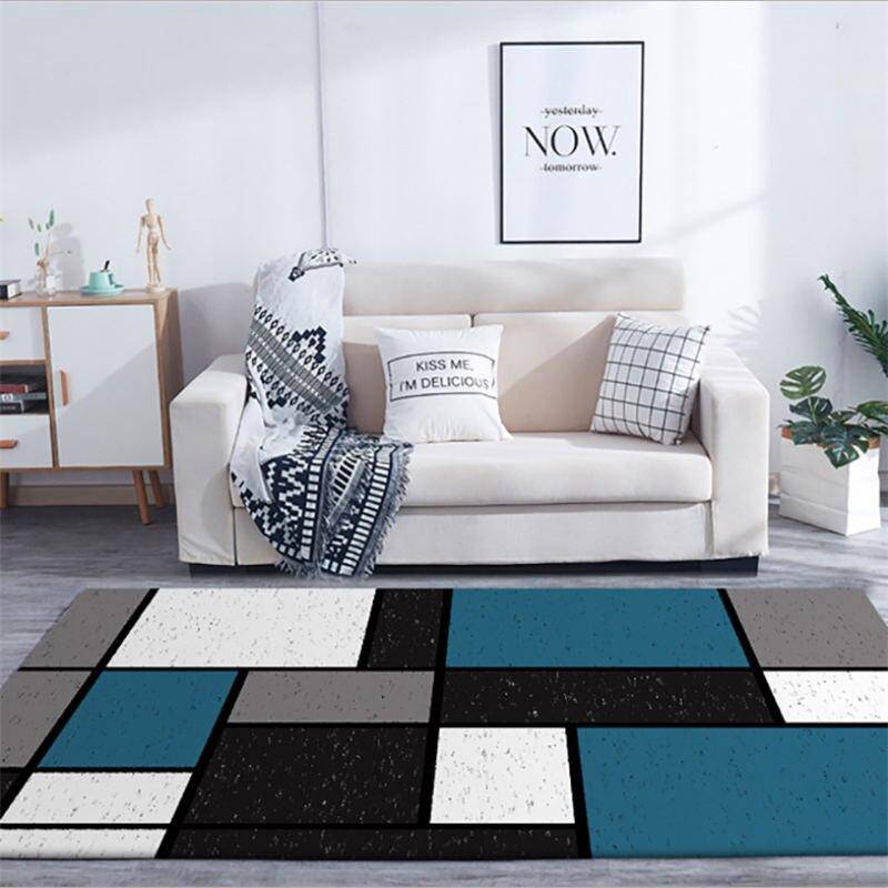 Tapis moderne rectangle formes géométriques Nordic
