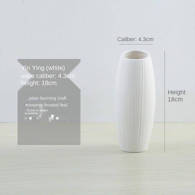 Vase moderne en porcelaine blanc Nordic